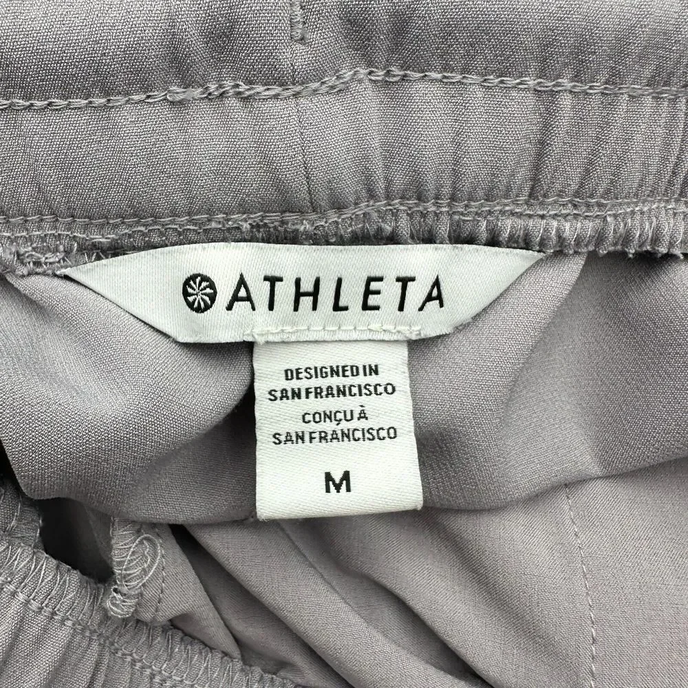 Athleta Stride Midi Skirt Women Medium Violet Elastic Waist Drawstring Side Slit - Picture 6 of 10